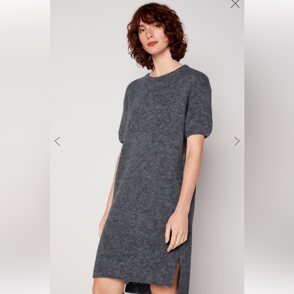 American Vintage Heather Gray Vacaville Wool Sweater Dress - Picture 3 of 7